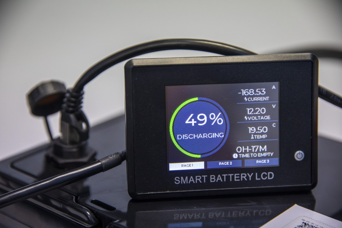 Vu remot RJ connecté sur batterie lithium HD EM